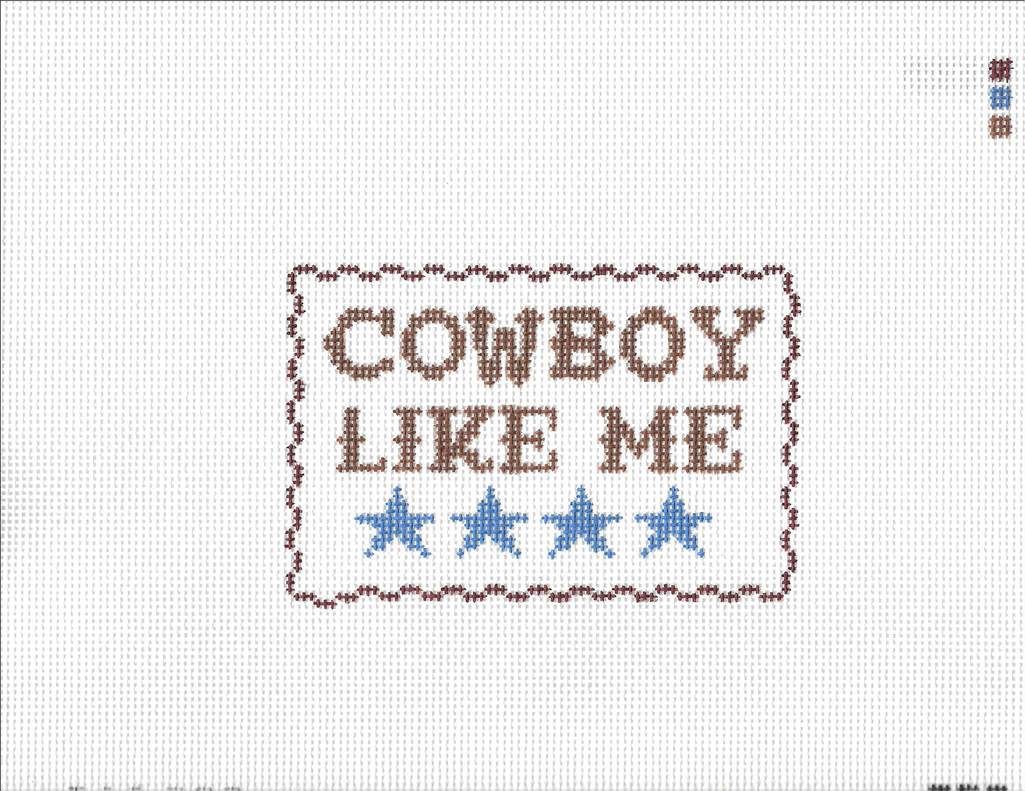 Cowboy Like Me Needlepoint Canvas