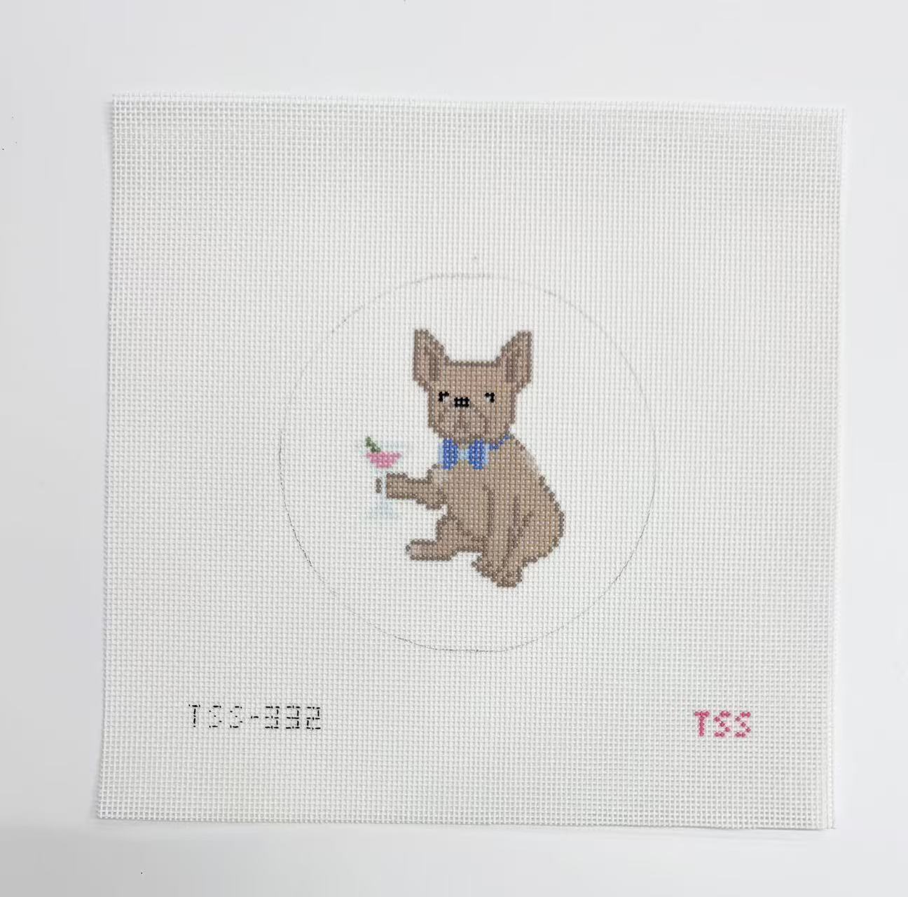 Cosmo Frenchie Needlepoint Canvas (PO)