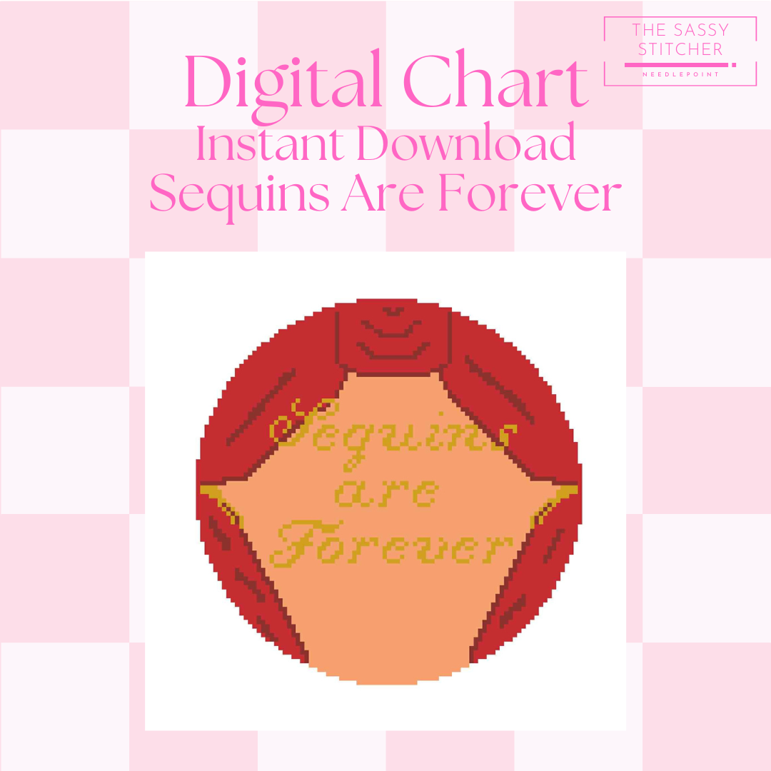 Sequins Are Forever Digital Needlepoint Chart