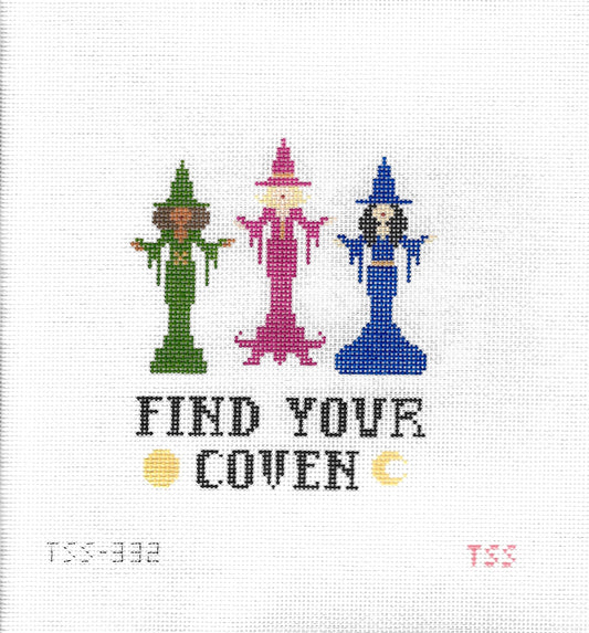 Witches Coven Needlepoint Canvas