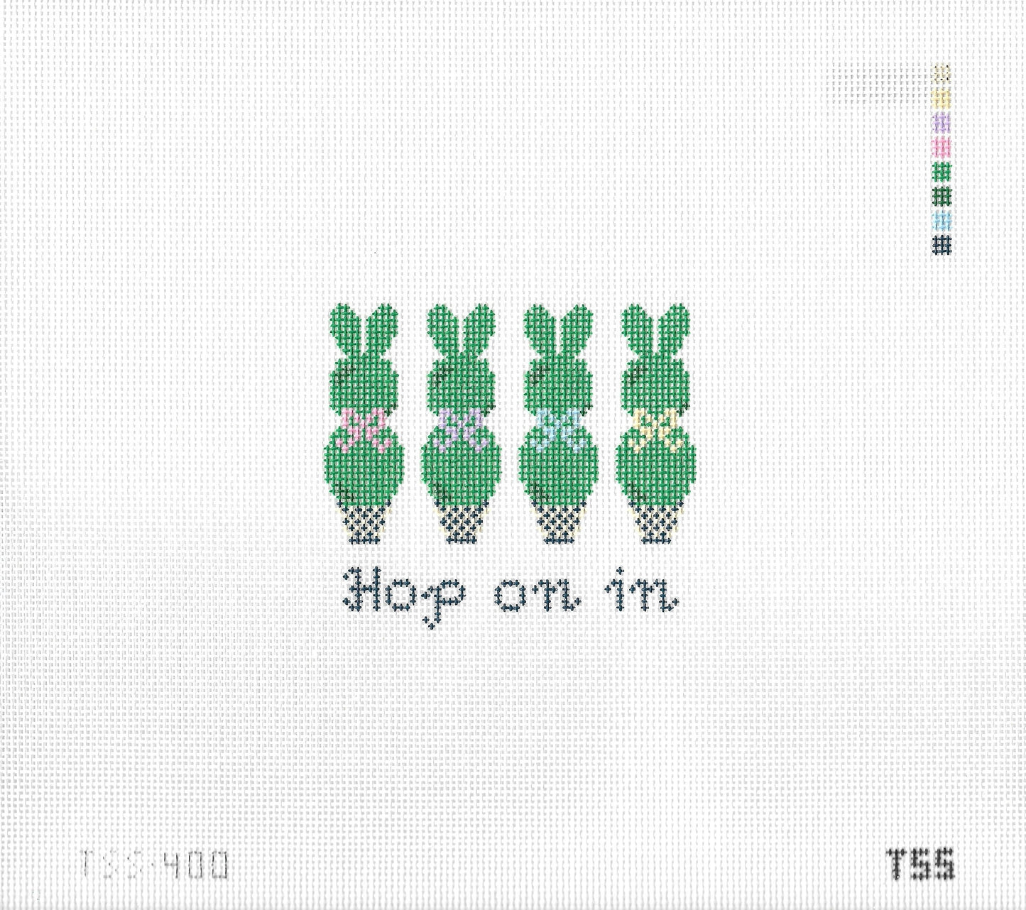Bunny Topiary Needlepoint Canvas
