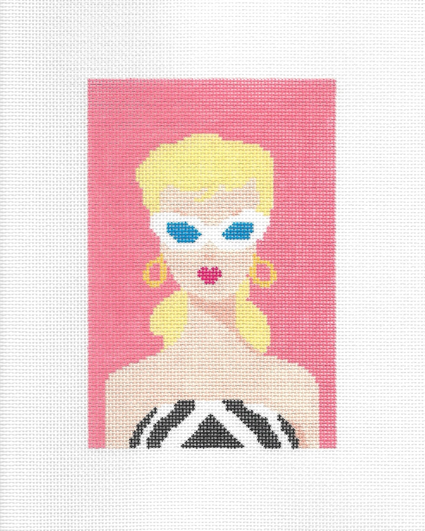 Retro Blonde Large Needlepoint Canvas