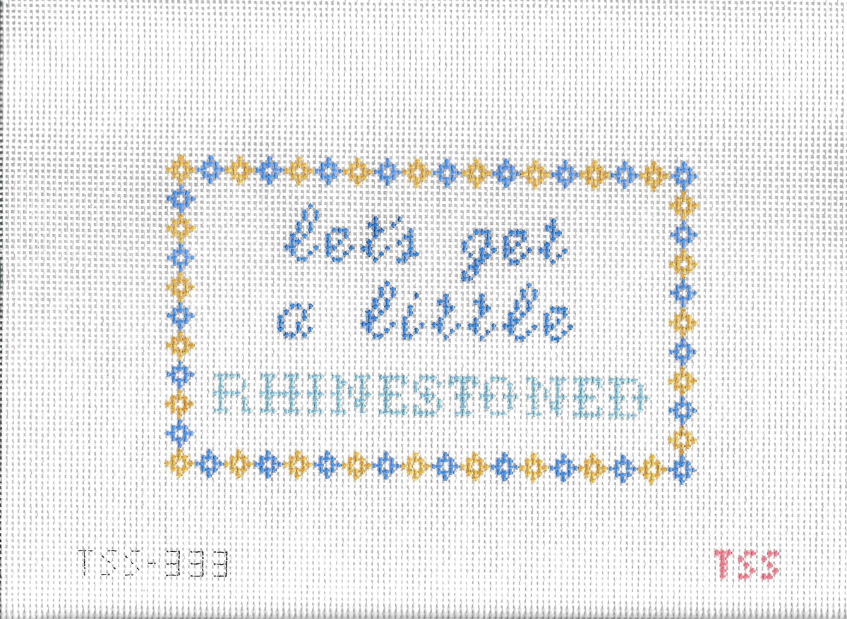 Rhinestoned Needlepoint Canvas