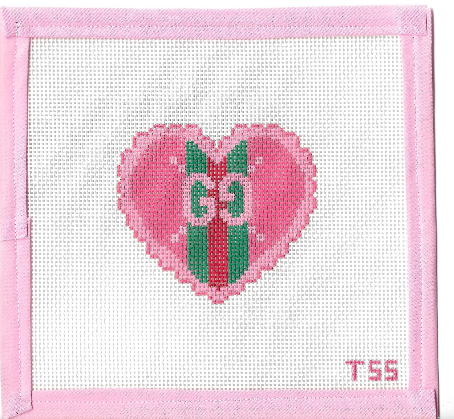 GG Heart Needlepoint Canvas