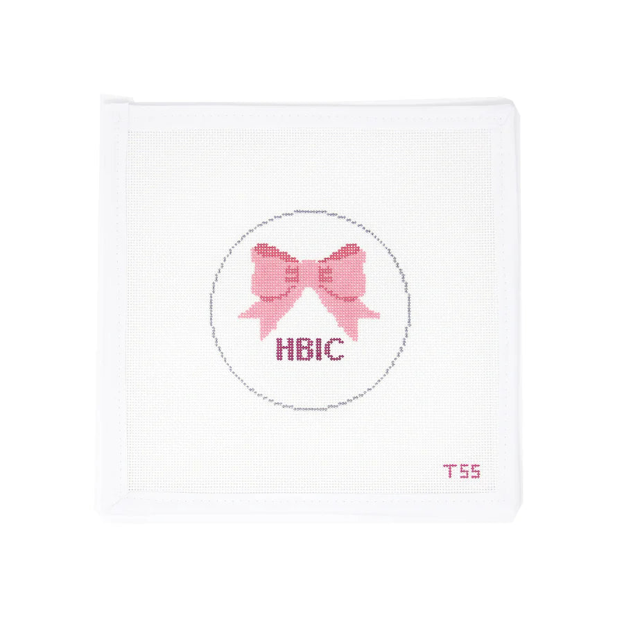 HBIC Bow Needlepoint Canvas