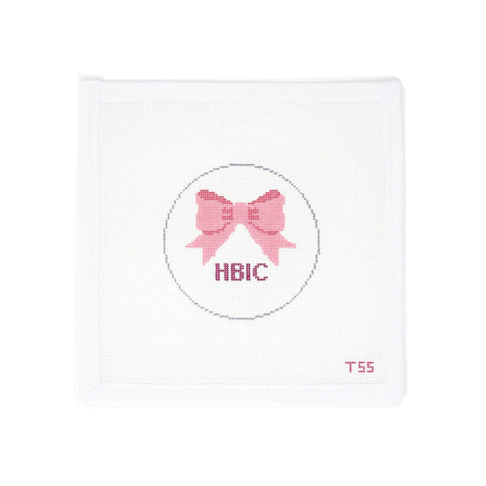 HBIC Bow Needlepoint Canvas