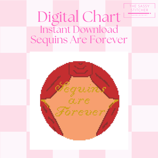 Sequins Are Forever Digital Needlepoint Chart