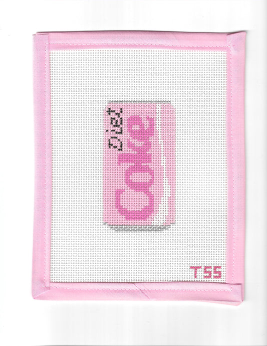 Pink Diet Coke Needlepoint Canvas