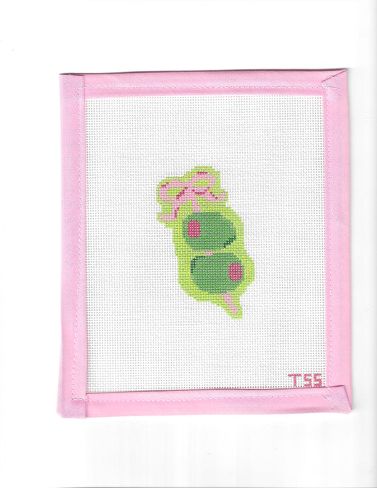Martini Olives Needlepoint Canvas